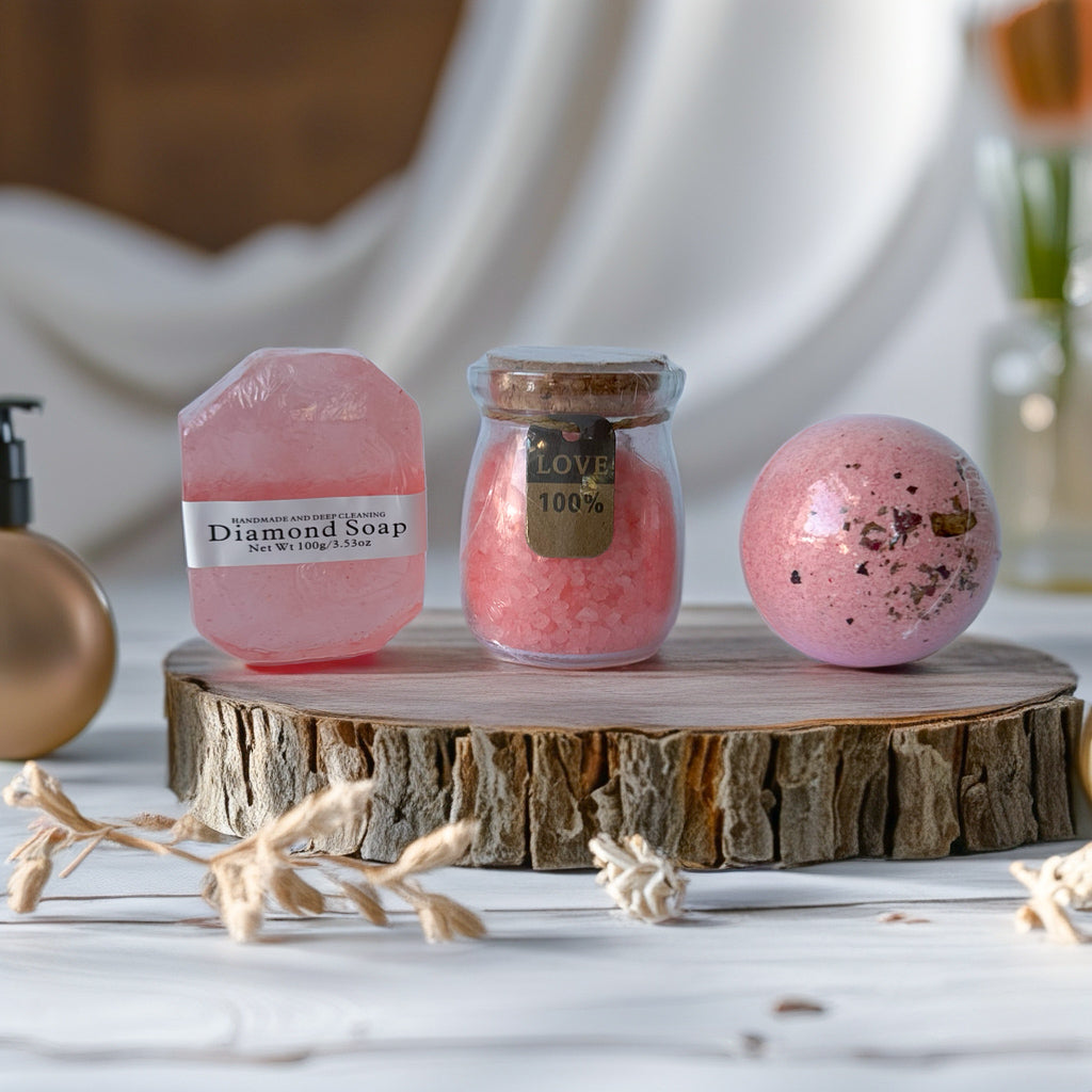 Pink Gift Set with Delicate Aroma