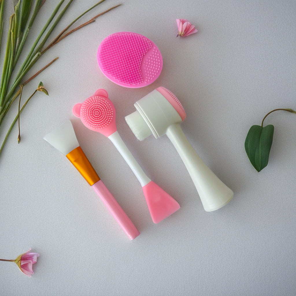 Pink Beauty & Self-Care Accessories Set with Cosmetic Pouch