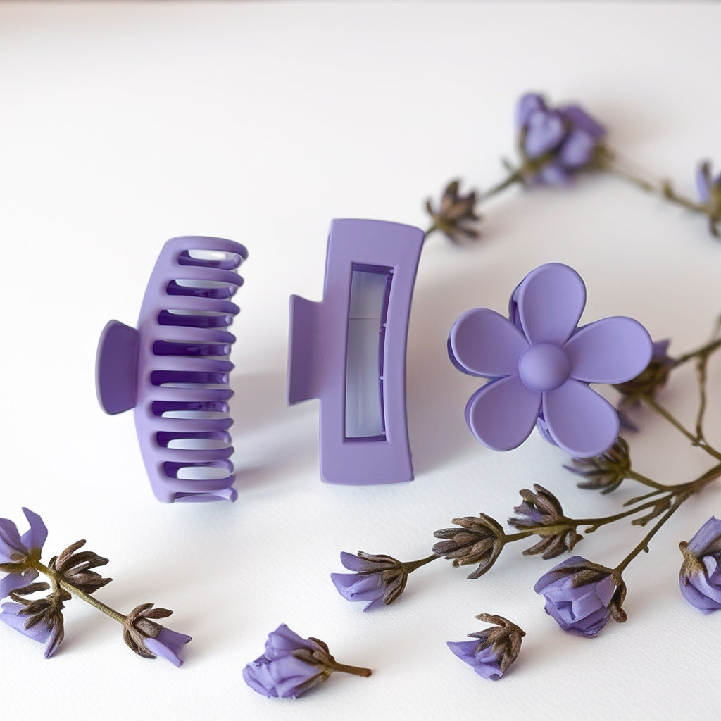 Purple Hair Accessories Set
