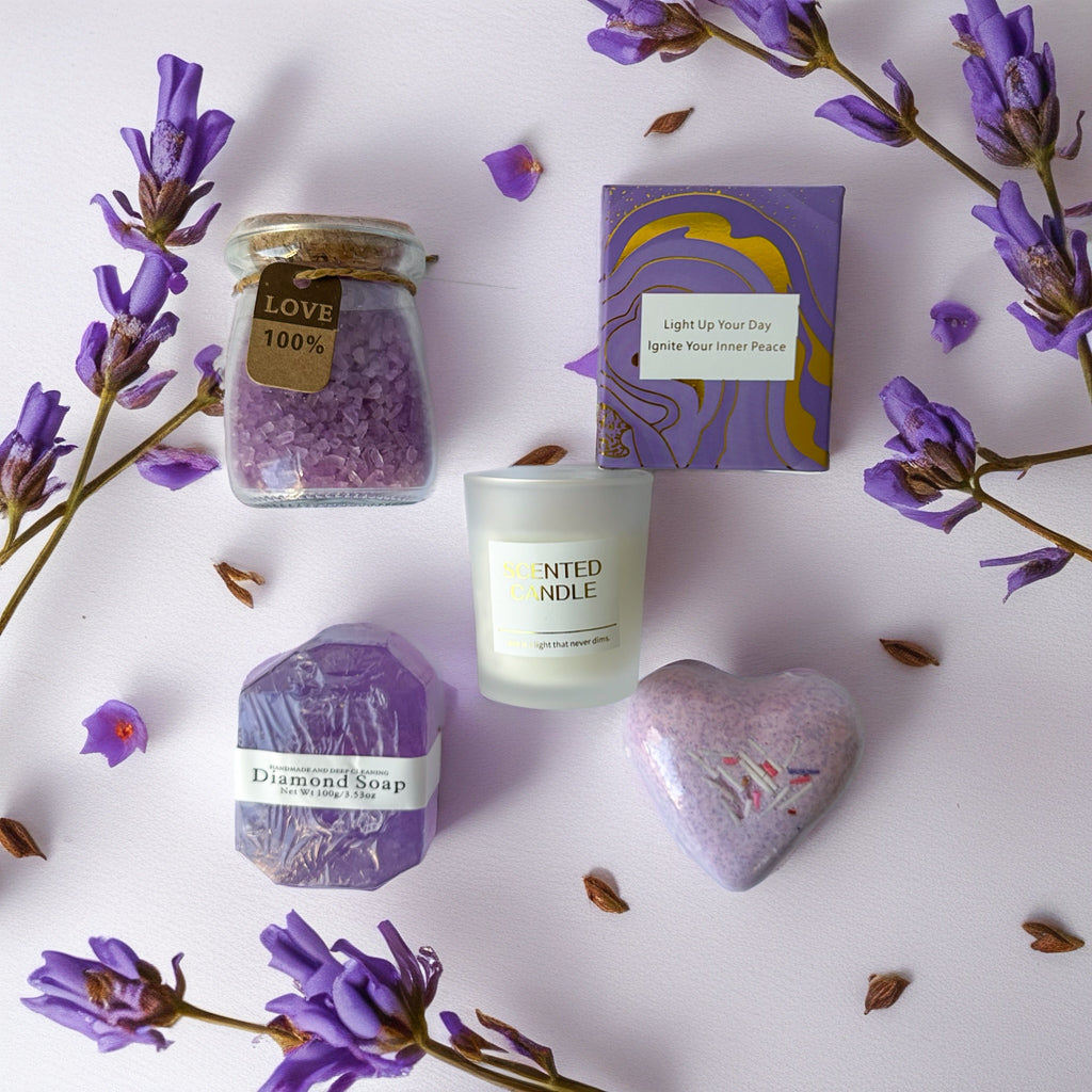 Purple Gift Set with Delicate Aroma
