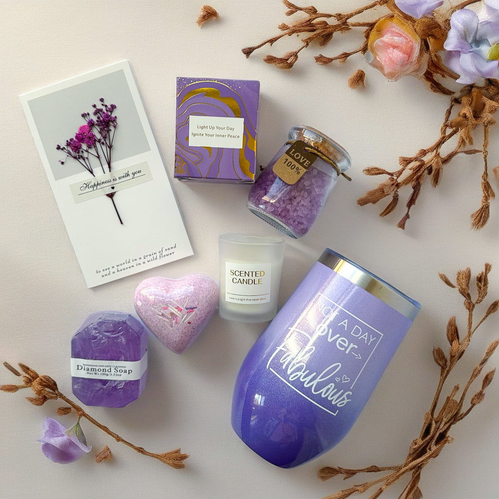 Purple Gift Set with Delicate Aroma
