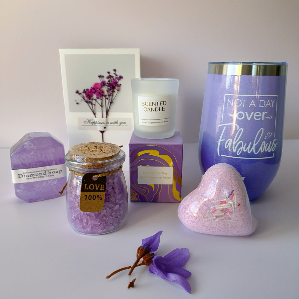 Purple Gift Set with Delicate Aroma