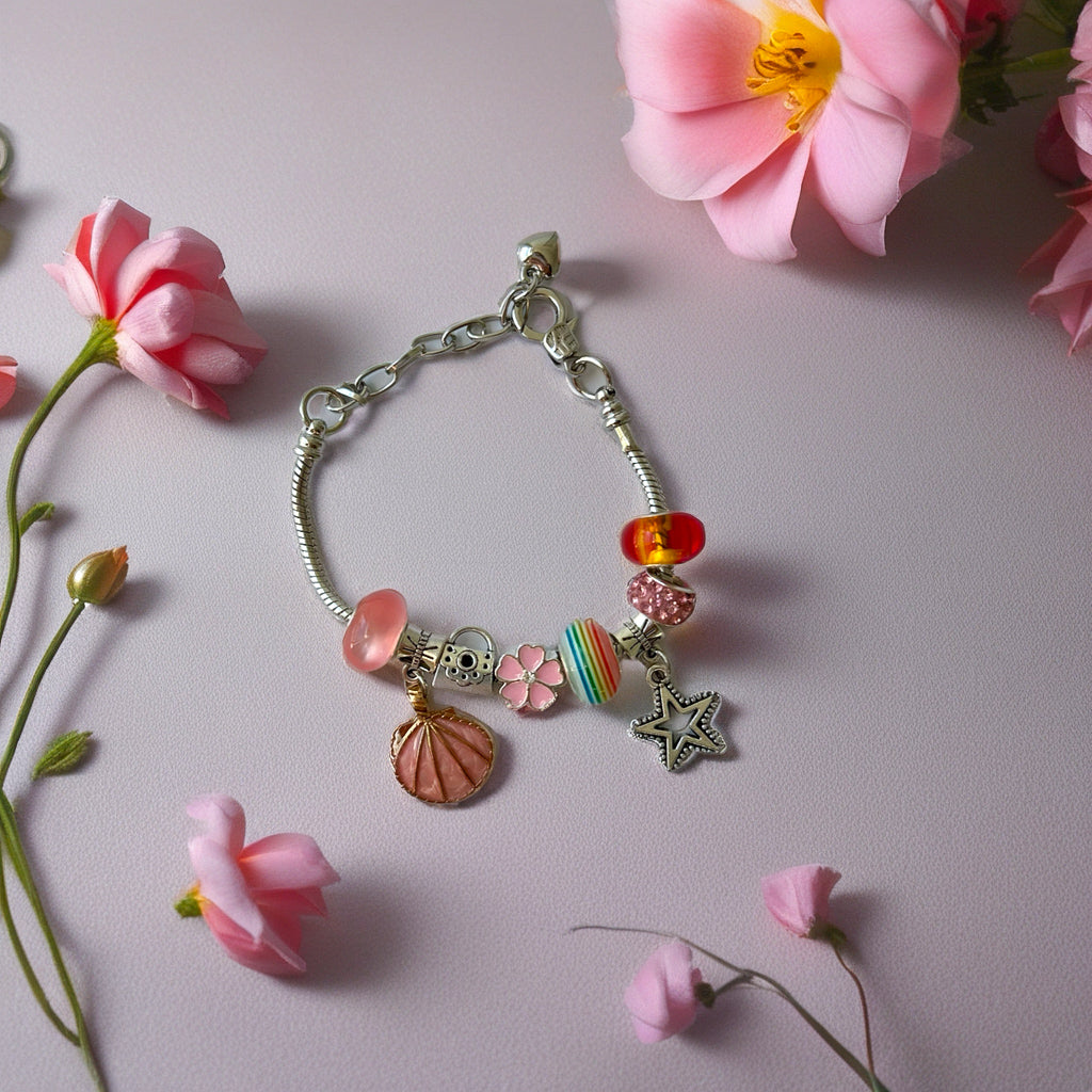 Magic Charm Bracelet Kit – Create Your Own Jewelry (68 PCS) Pink