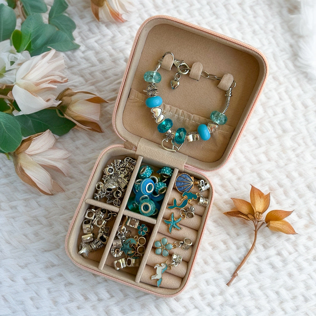 Magic Charm Bracelet Kit – Create Your Own Jewelry (68 PCS) Blue