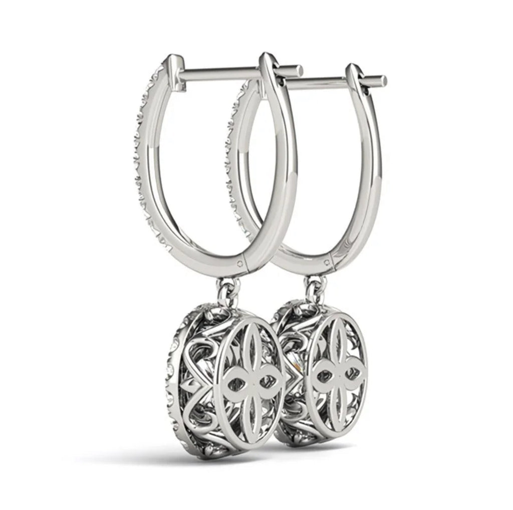 Luxury Halo Drop Earrings