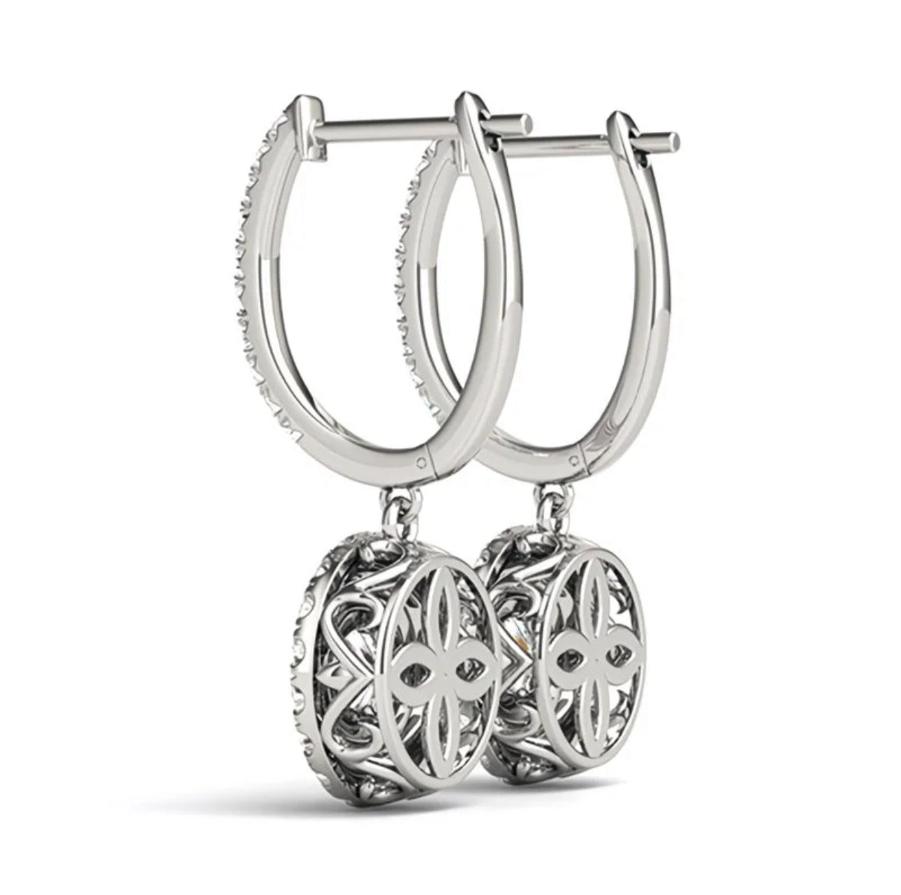 Luxury Halo Drop Earrings